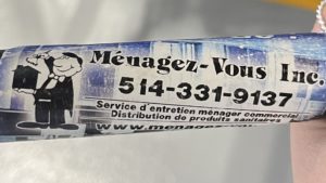 Logo de Ménagez-Vous avant sa mordernisation, illustrant la transition entre le ménage résidentiel et l'entretien commercial