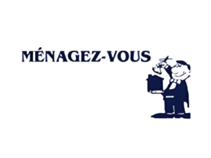Premier logo de Ménagez-Vous créé en 1987, représentant les services de ménage offerts lors des débuts de l'entreprise